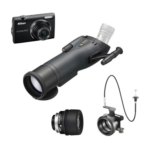 TELESCOPIO NIKON RA-III 65 WP KIT + COOLPIX S5100