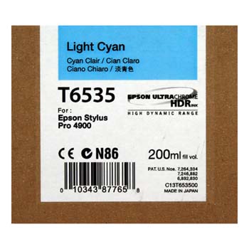 TINTA EPSON T6535 200 ML LIGHT CYAN PARA 4900