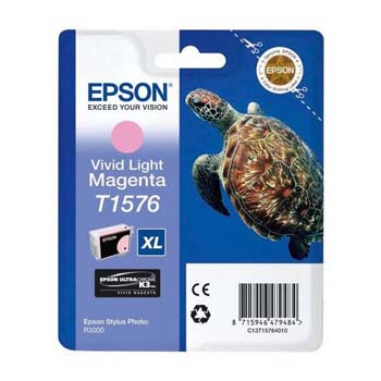 TINTA EPSON T1576 VIVID LIGHT MAGENTA PARA R3000 25.9 ML