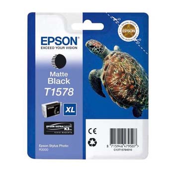 TINTA EPSON T1578 NEGRO MATE PARA R3000 25.9 ML