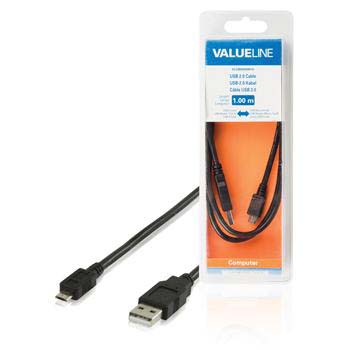 CABLE USB 2.0 - Micro USB B 1 mt