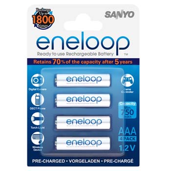 PILA RECARGABLE SANYO ENELOOP R3 750 MAH (X4)