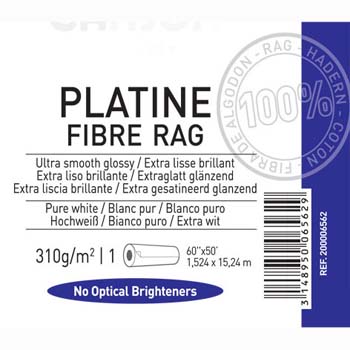 PAPEL CANSON PLATINE FIBRE RAG 60 X15 MTS 310 GR