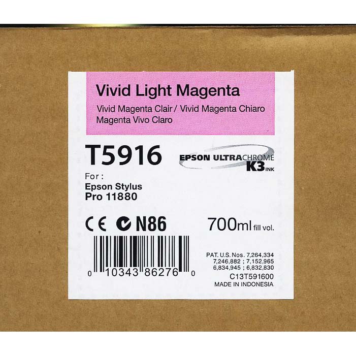 TINTA EPSON T5916 VIVID LIGHT MAGENTA 700 ML PARA 11880