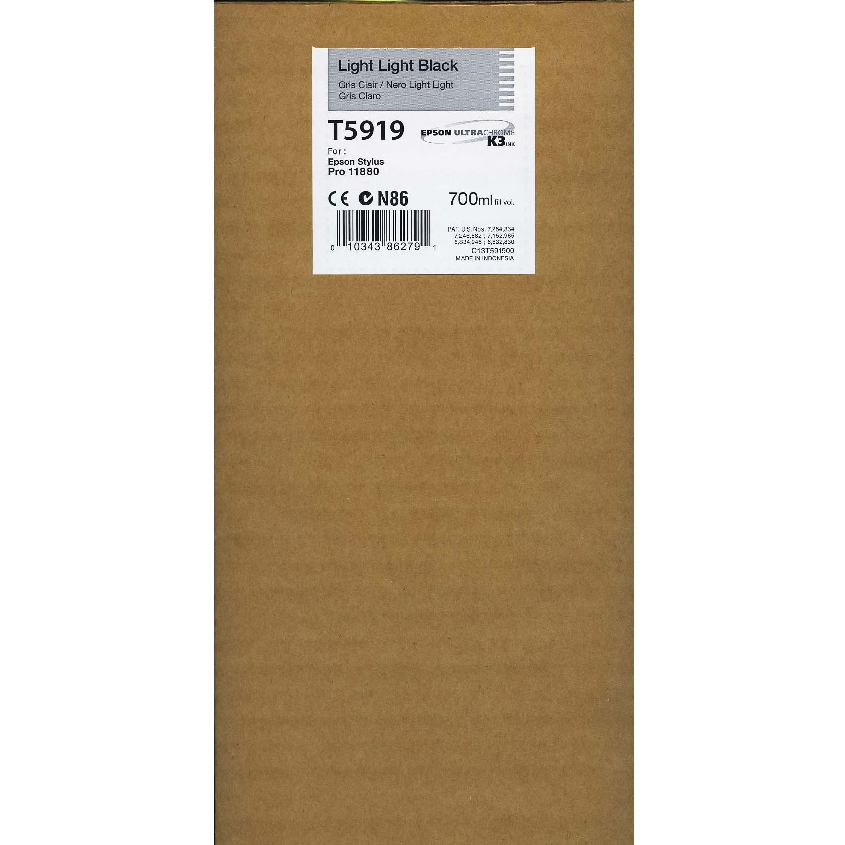 TINTA EPSON T5919 GRIS CLARO 700 ML PARA 11880
