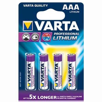 PILA VARTA R3 (4) LITHIUM PROFESIONAL
