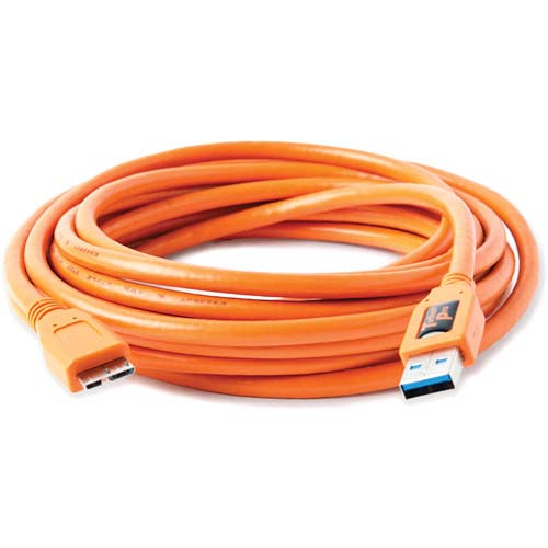 CABLE TETHERPRO USB 3.0 SUPERSPEED 4.6 MTS NARANJA CU5454 TETHERTOOLS 