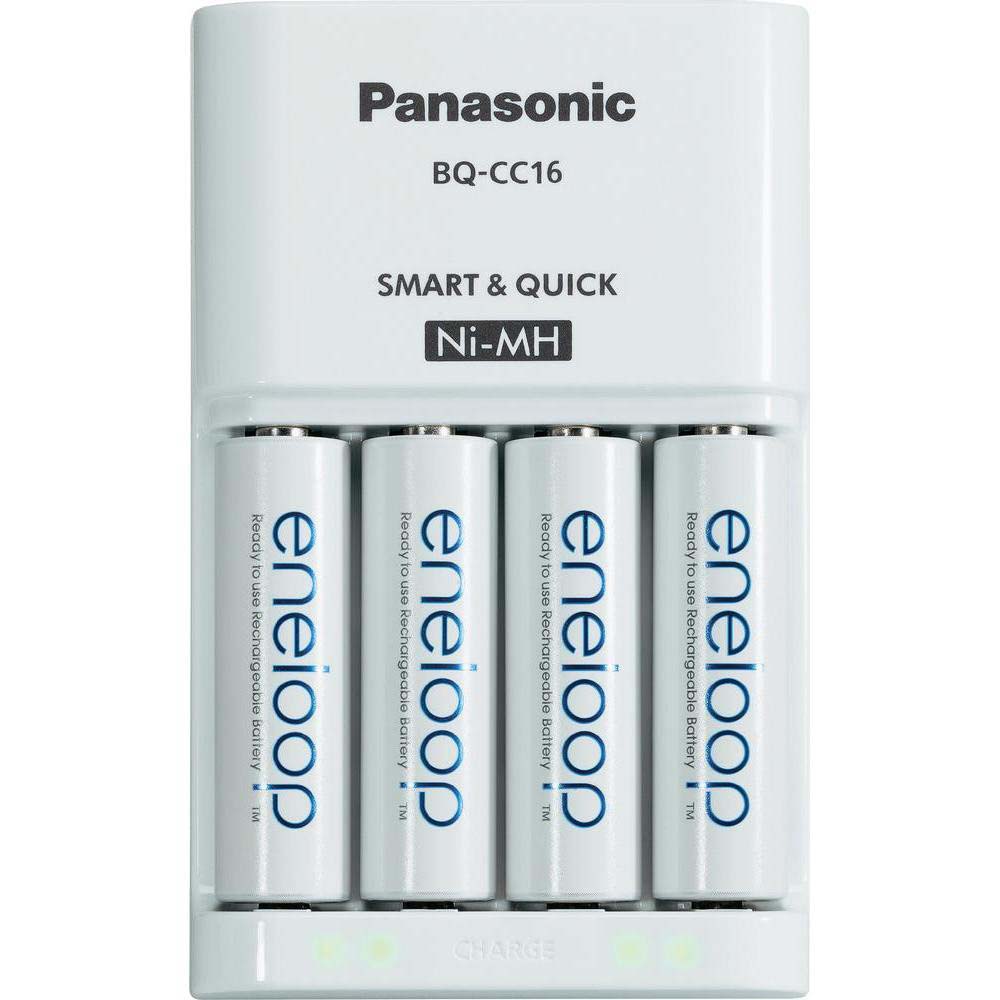 CARGADOR PANASONIC BQ-CC16 C/4 BATERIAS ENELOOP 1900