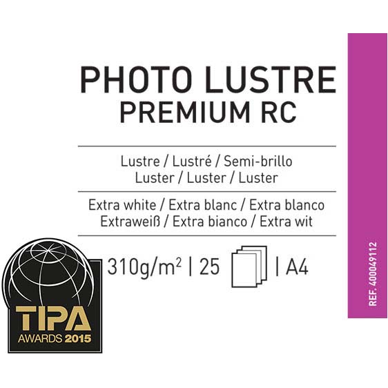 PAPEL CANSON PHOTO LUSTER PREMIUM RC A4 25H 310 GR