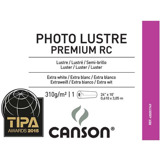 PAPEL CANSON PHOTO LUSTER PREMIUM RC 24x25 mts 310 GR
