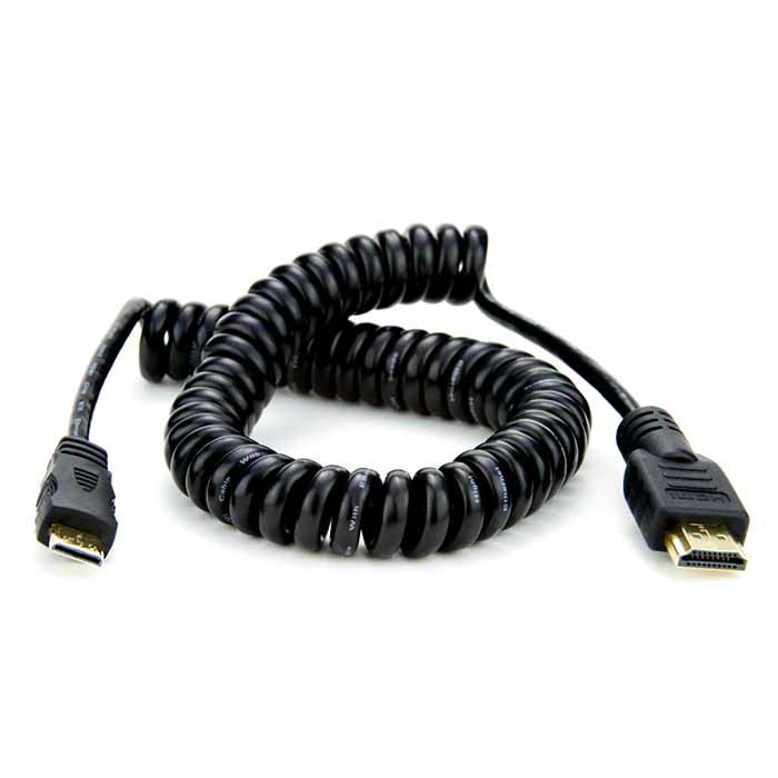 CABLE ATOMOS ESPIRAL MINI HDMI A FULL HDMI (50-65 CM)