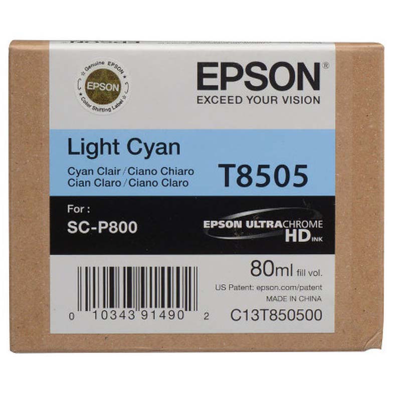 TINTA EPSON T8505 CIAN CLARO P/SURECOLOR SC-P800 80 ML EPSON 