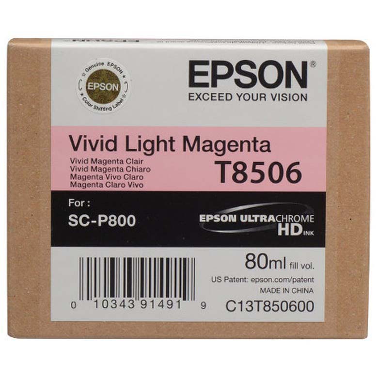 TINTA EPSON T8506 VIVID LIGHT MAGENTA PARA SC-P800 80 ML