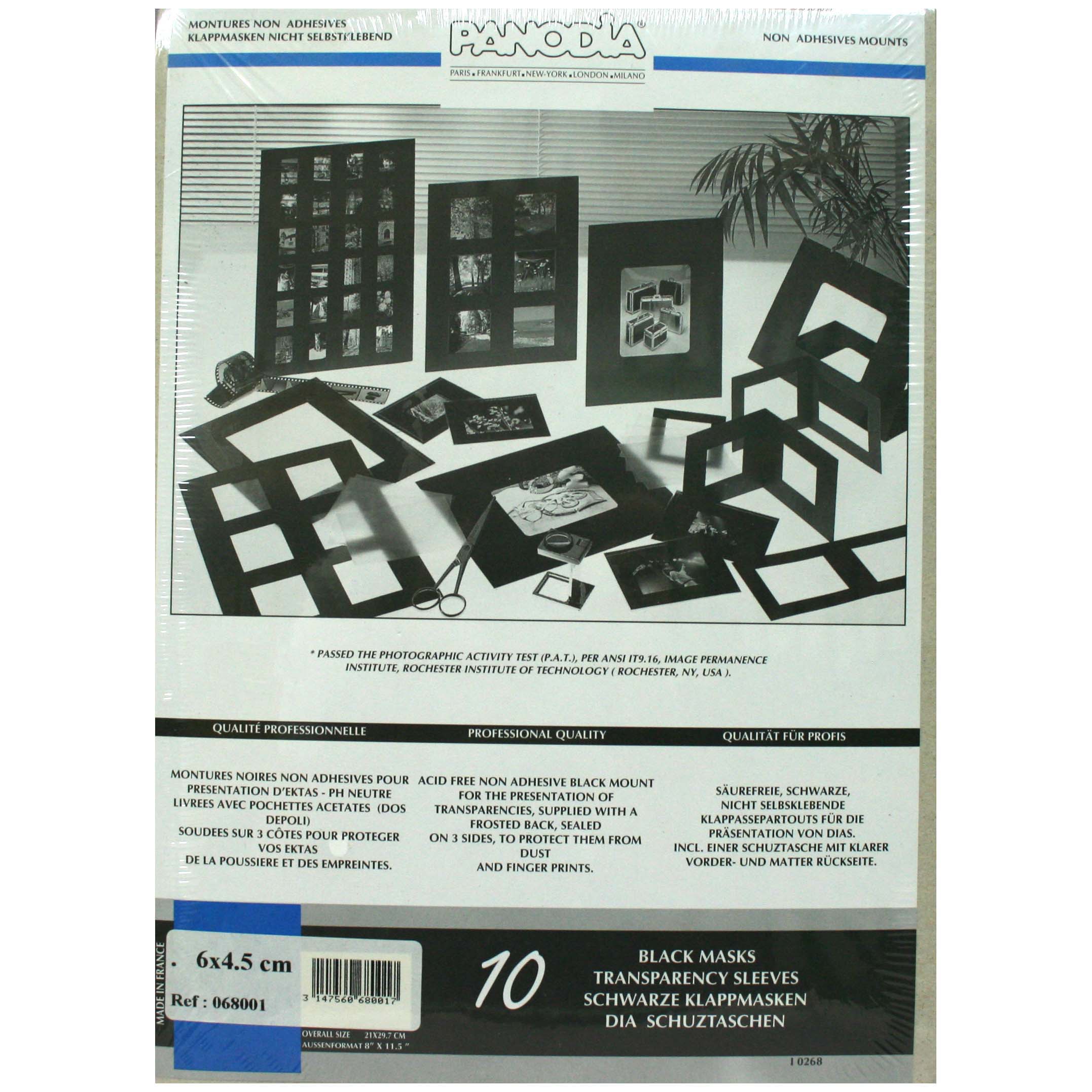 MASCARILLAS PANODIA 6X4.5 (10U) EXT A4 CARTON + BOLSA