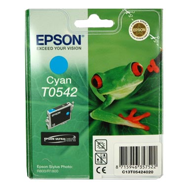 TINTA EPSON T0542 CYAN PARA R800 R1800 13 ML