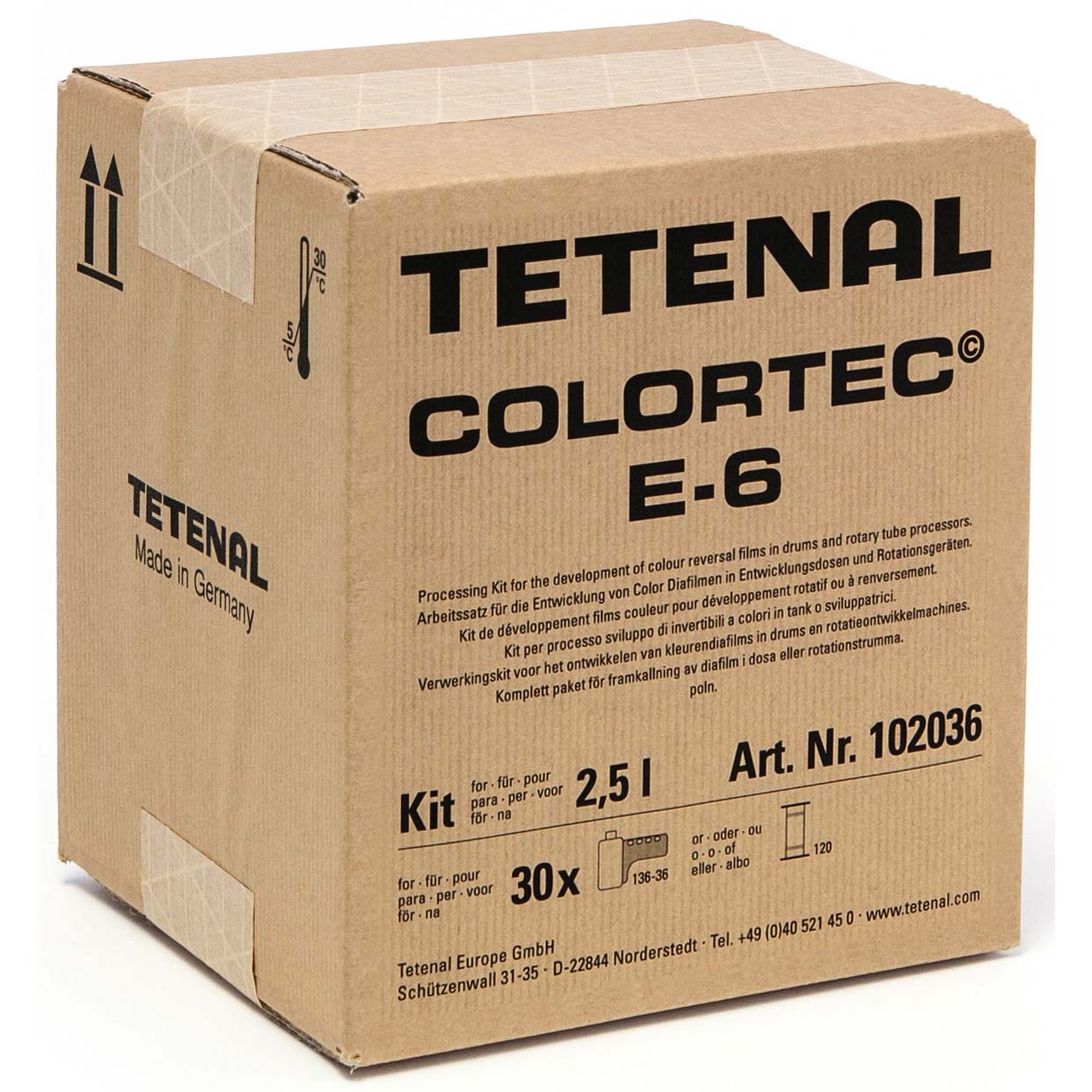 COLORTEC TETENAL E-6 KIT 3 BAÑOS 2.5 L TETENAL 