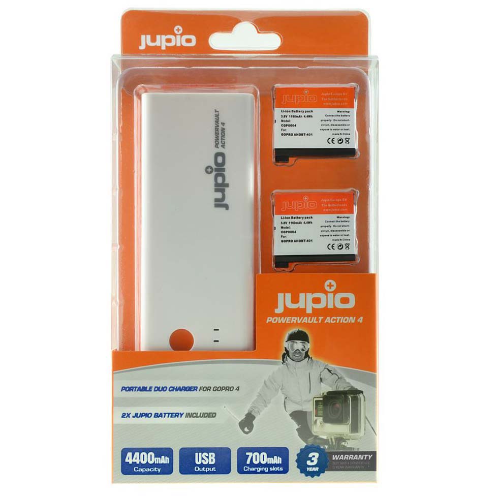 POWERBANK JUPIO P/GOPRO HERO4 4400 MAH + 2 BATERIAS