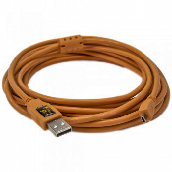 CABLE TETHERPRO USB 2.0 MINI B 8PIN 4.6 MT NARANJA