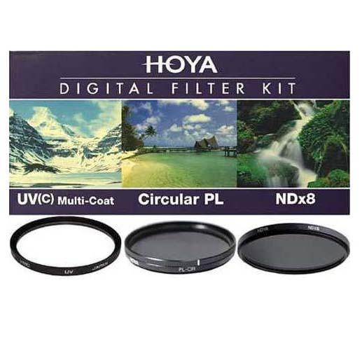 KIT DE FILTROS HOYA 62 MM (POLARIZADOR CIRCULAR + UV + ND8)
