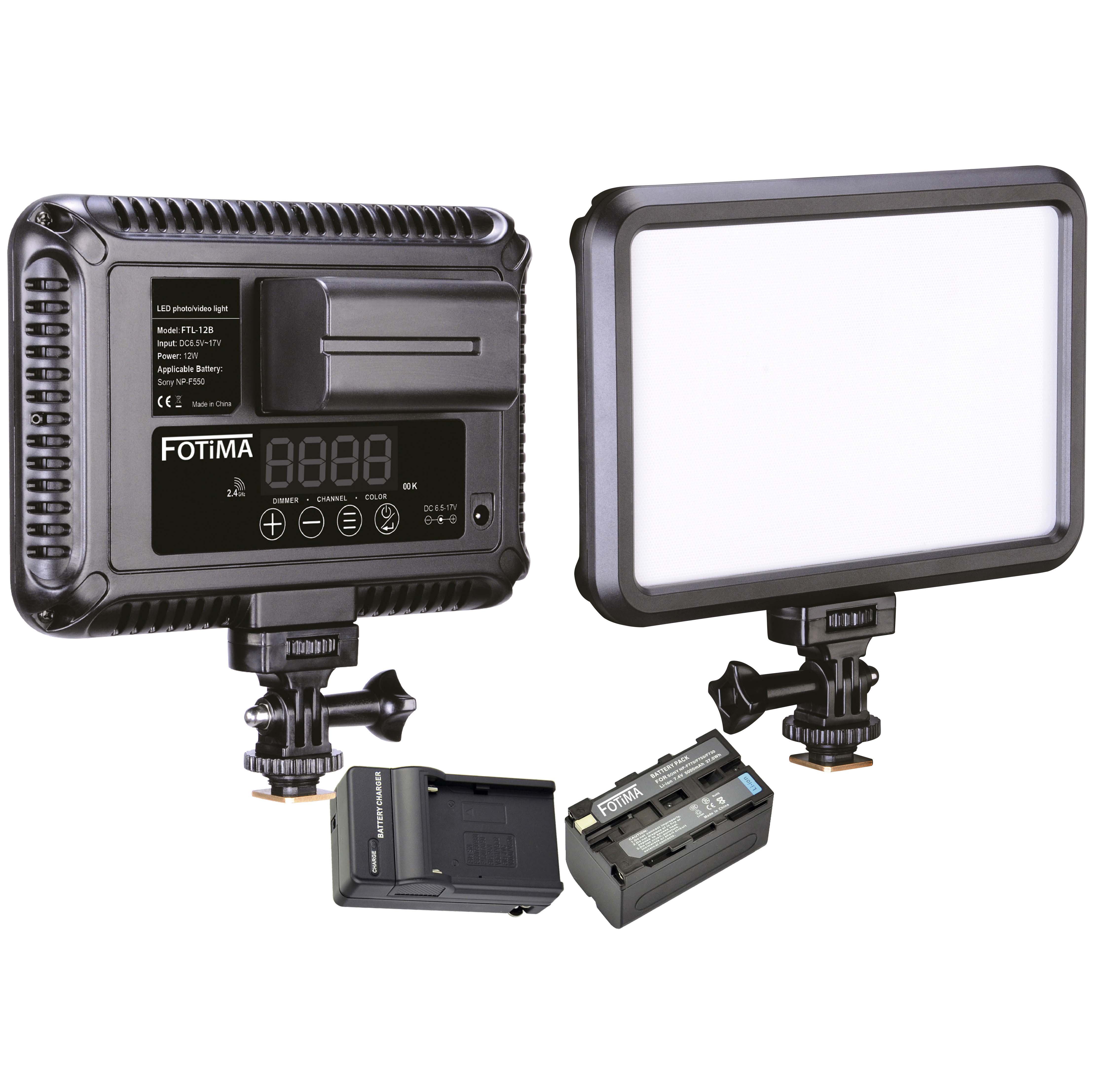 ANTORCHA LED FOTIMA FTL-12B C/BATERIA NP-F750 Y CARGADOR