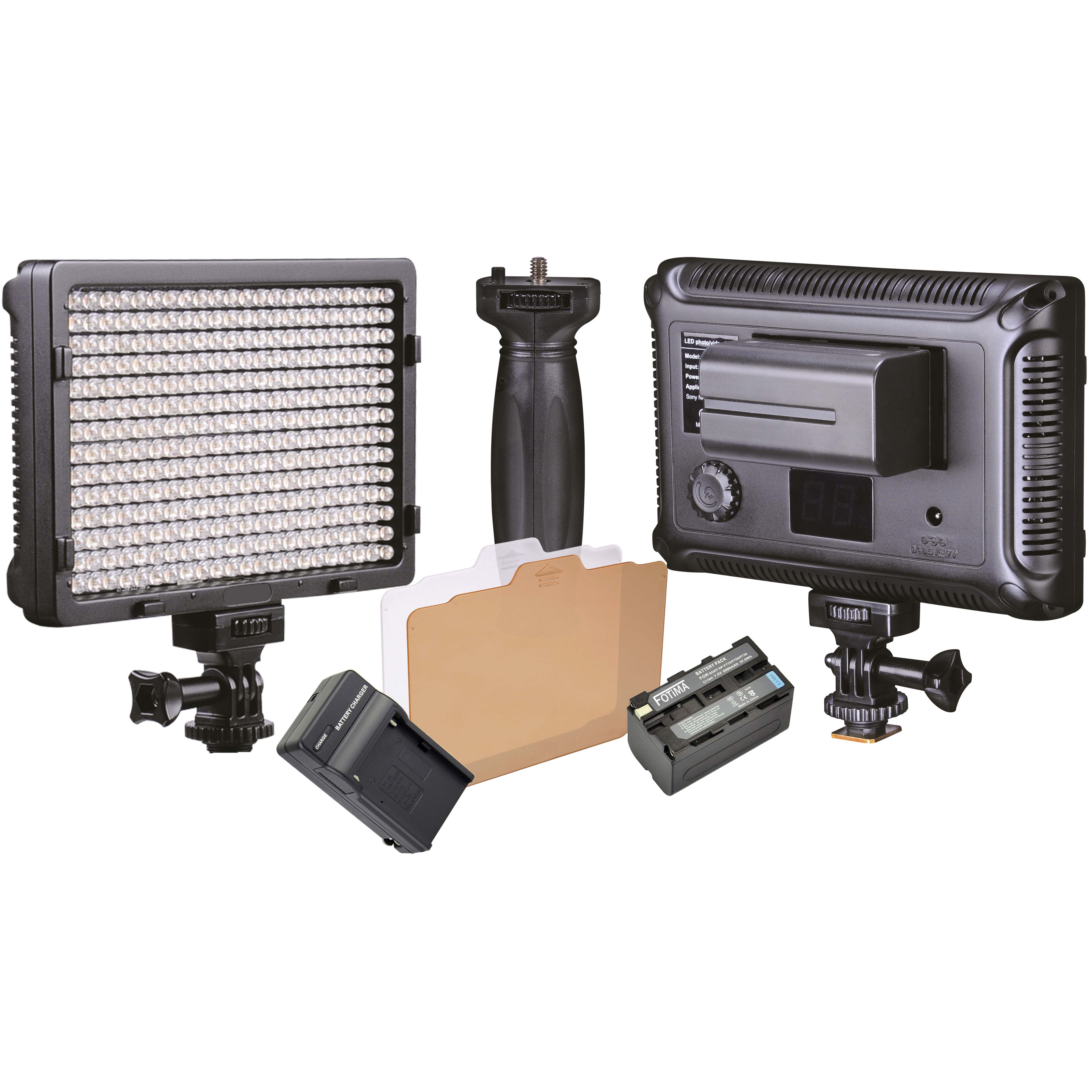ANTORCHA LED FOTIMA FTL-308 C/BATERIA NP-F750 Y CARGADOR