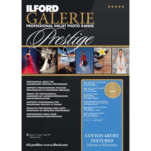 PAPEL ILFORD A4 25H GALERIE PRESTIGE COTTON ART TEXTURED 310