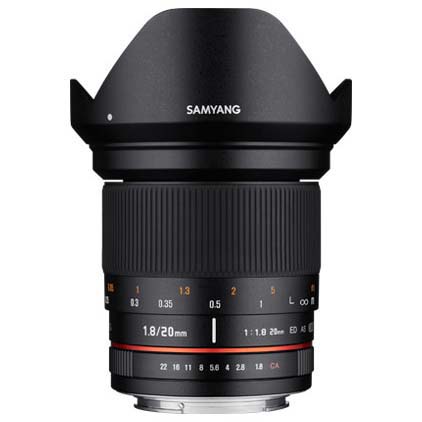 OBJETIVO SAMYANG 20/1.8 NIKON AE ED AS UMC