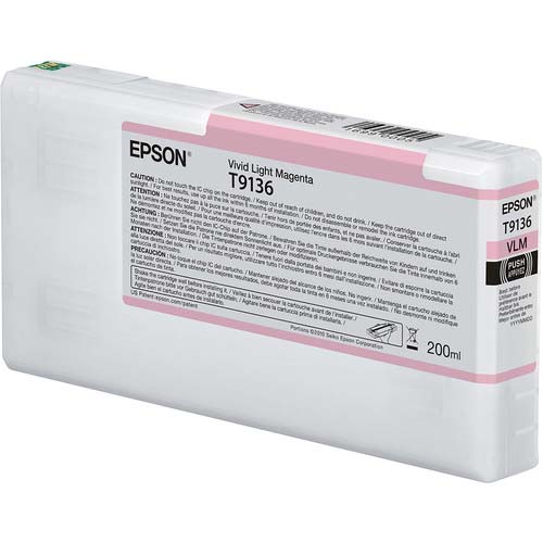 TINTA EPSON T9136 VIVID LIGHT MAGENTA 200 ML P/SC-P5000
