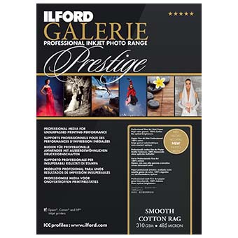 PAPEL ILFORD A4 25H GALERIE PRESTIGE SMOOTH COTTON RAG 310GR