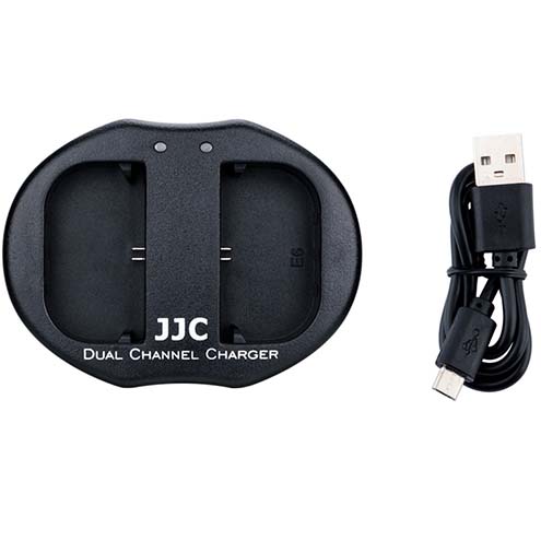 CARGADOR JJC USB PARA 2 BATERIAS LP-E6 JJC 
