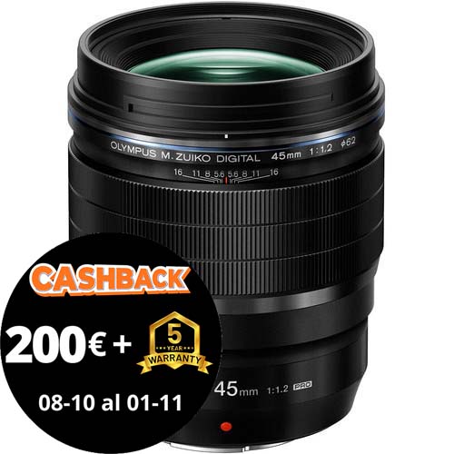 OBJETIVO OM SYSTEM AF 45/1.2 PRO MFT BLACK