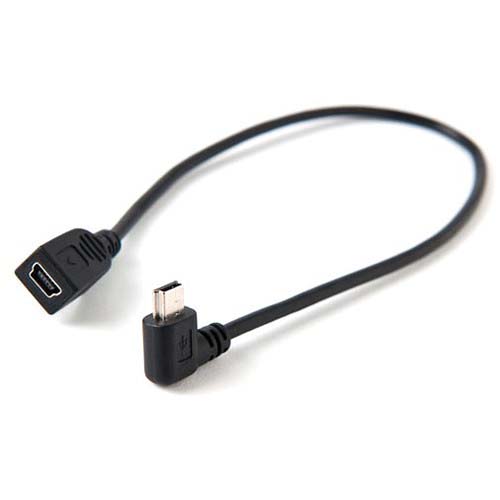 CABLE TETHERPRO USB-2.0 MINI B MALE - MINI B FEMALE RIGHT AN