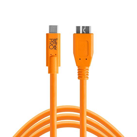 CABLE TETHERPRO USB-C TO 3.0 MICRO-B 4.6 MTS CUC3315-ORG