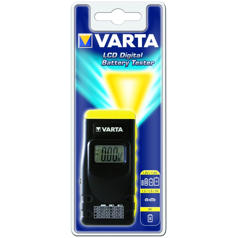 COMPROBADOR DE PILAS VARTA LCD