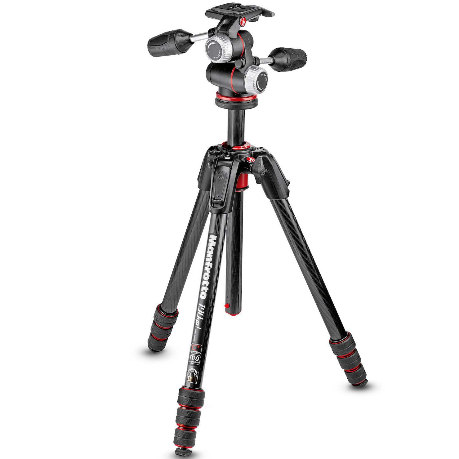 TRIPODE MANFROTTO MK190GOC4-3WX CARBONO (CON ROTULA 3 WAY PR