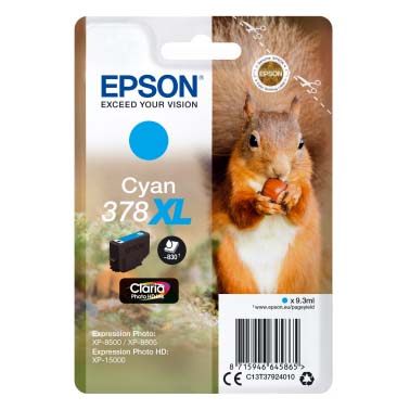 TINTA EPSON T3792 CYAN 378XL 9.3ML P/XP-15000