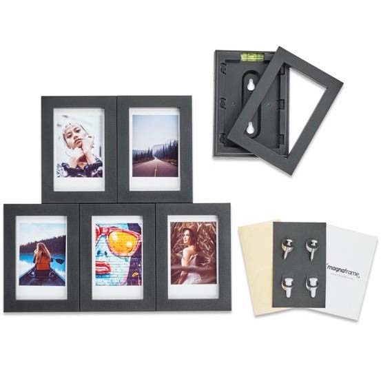 MAGNAFRAME SET 6 MARCOS BLACK P/FUJI INSTAX MINI