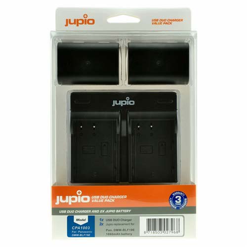CARGADOR JUPIO USB CON 2 BATERIAS DMW-BLF19E