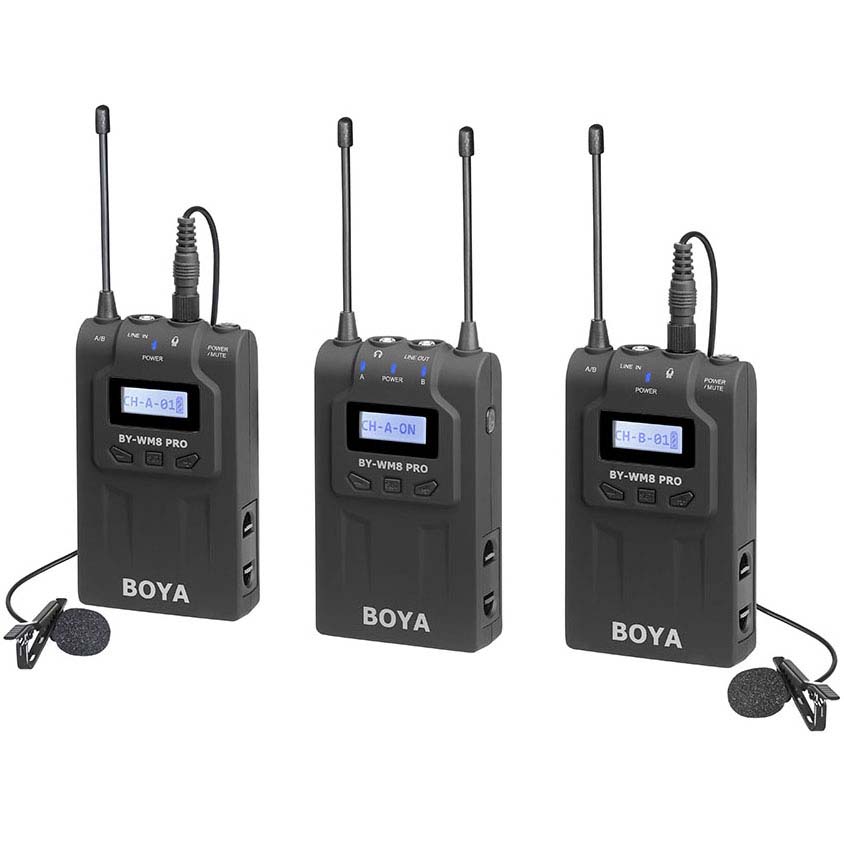 MICROFONO BOYA BY-WM8 PRO-K2 KIT (2 TRANS + 1 RECEPTOR)