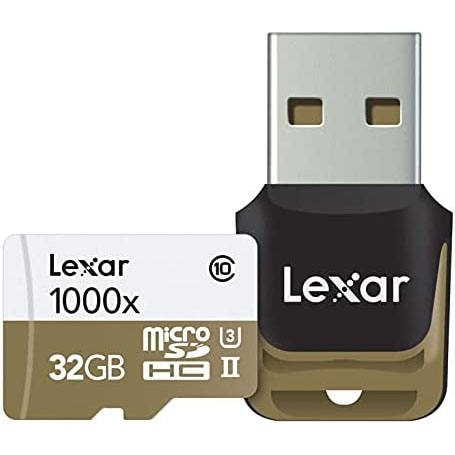 TARJETA MICRO SD 32 GB LEXAR CL.10 1000X CON ADAPTADOR SD LEXAR 