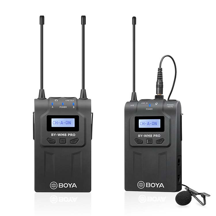 MICROFONO BOYA UHF PRO KIT (1 TRANS + 1 RECEPTOR)