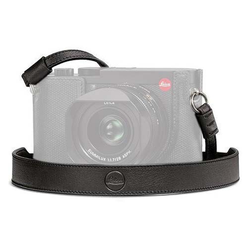 CORREA LEICA DE CUELLO P/Q2 DE CUERO NEGRO