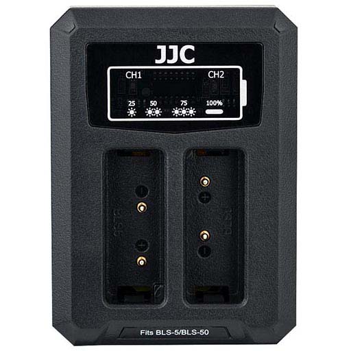 CARGADOR JJC USB PARA 2 BATERIAS BLS-1/BLS-5/BLS-50