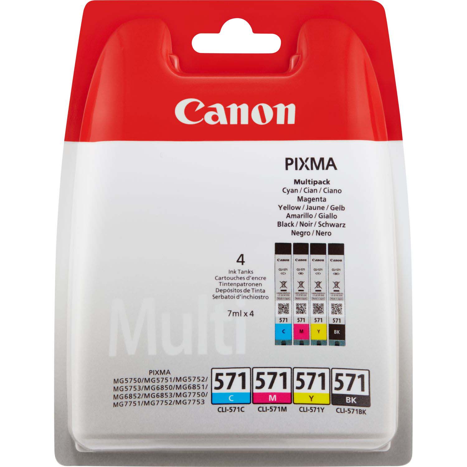 TINTA CANON CLI-571 MULTIPACK 7 ML (C-M-Y-BK)