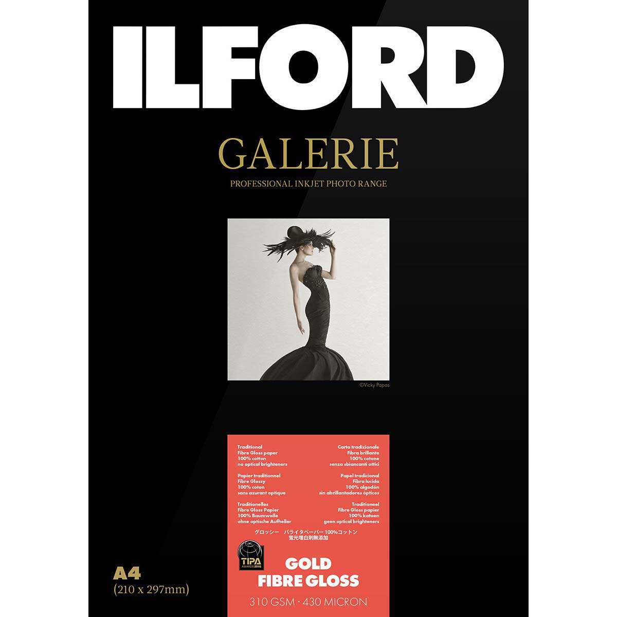 PAPEL ILFORD A4 25H GALERIE PRESTIGE GOLD FIBRE GLOSS 310 GR