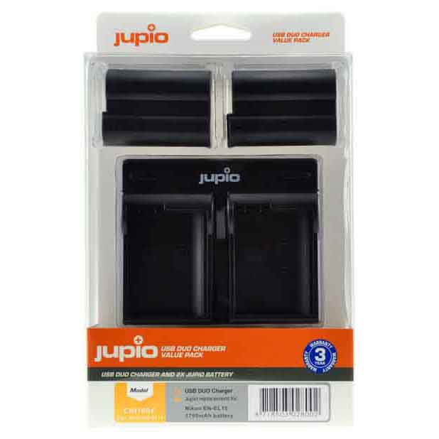 CARGADOR JUPIO USB CON 2 BATERIAS EN-EL15 (P/NIKON)