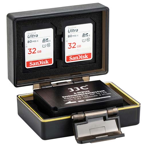 ESTUCHE JJC BC-NPW126 P/BATERIA NP-W126 + SD + MICRO SD