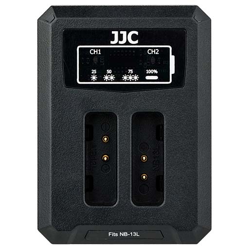 CARGADOR JJC USB PARA 2 BATERIAS NB-13L