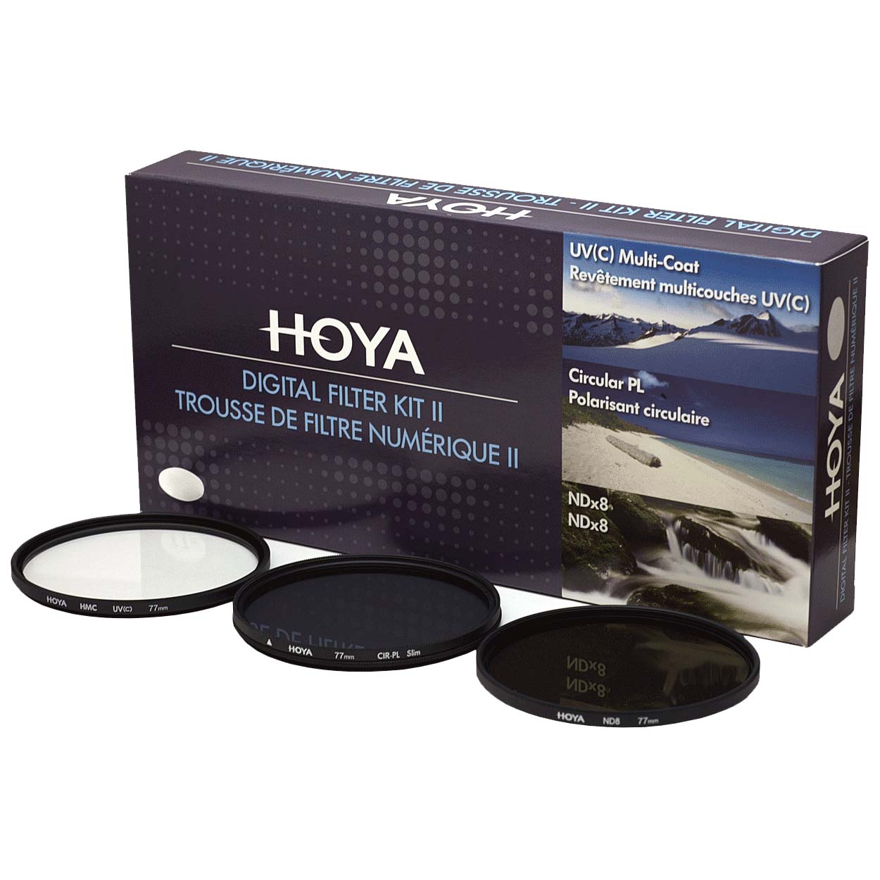 KIT DE FILTROS HOYA 37 MM (POLARIZADOR CIRCULAR + UV + ND8)