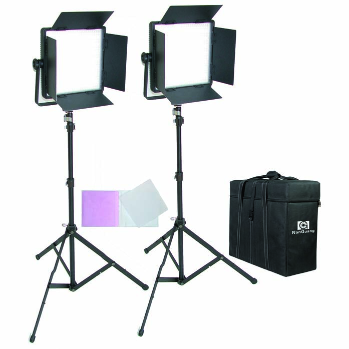 KIT NANLITE 2 PANELES CN-600CSA BI-COLOR CON ALETAS (LED)